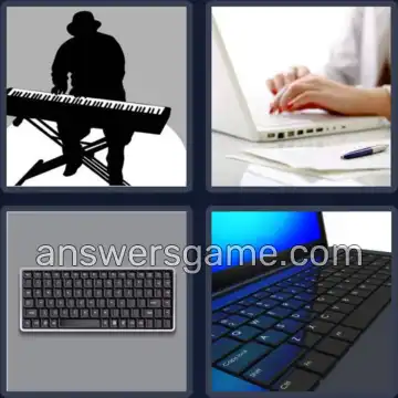 4 Fotos 1 Palabra 7 letras TECLADO