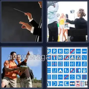 4 Fotos 1 Palabra 7 letras DIRIGIR