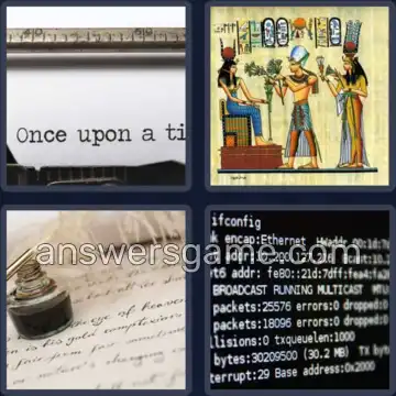 4 Fotos 1 Palabra 7 letras ESCRITO