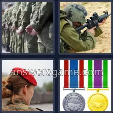 4 Fotos 1 Palabra 7 letras MILITAR