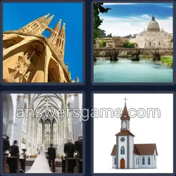 4 Fotos 1 Palabra 7 letras IGLESIA