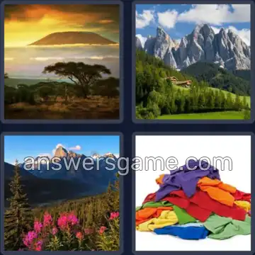 4 Fotos 1 Palabra 7 letras MONTAÑA