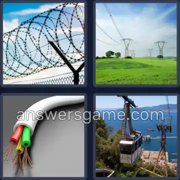 4 Fotos 1 Palabra 7 letras ALAMBRE