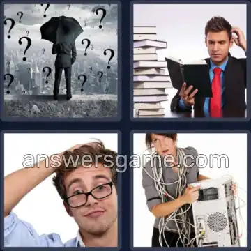 4 Fotos 1 Palabra 7 letras CONFUSO