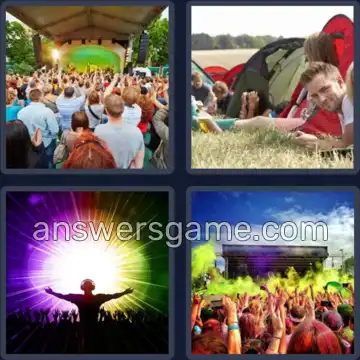 4 Fotos 1 Palabra 8 letras FESTIVAL