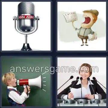 4 Fotos 1 Palabra 8 letras ANUNCIAR