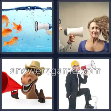 4 Fotos 1 Palabra 8 letras MEGAFONO