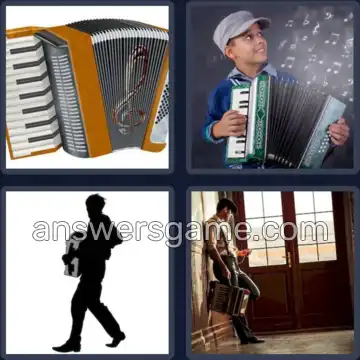4 Fotos 1 Palabra 8 letras ACORDEON