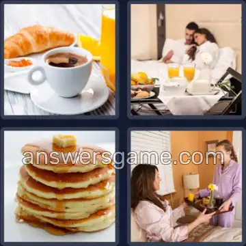 4 Fotos 1 Palabra 8 letras DESAYUNO