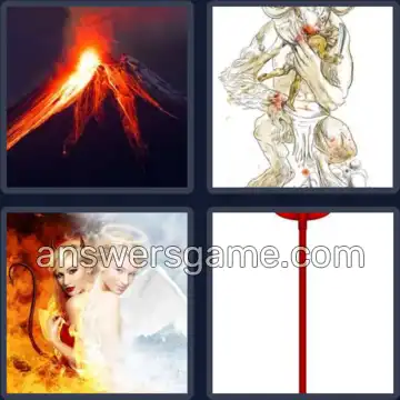 4 Fotos 1 Palabra 8 letras INFIERNO