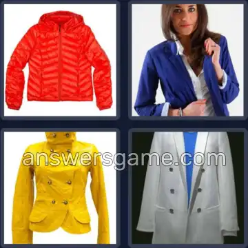 4 Fotos 1 Palabra 8 letras CHAQUETA