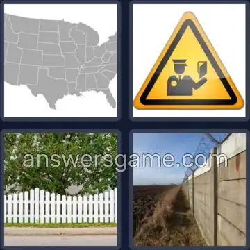 4 Fotos 1 Palabra 8 letras FRONTERA