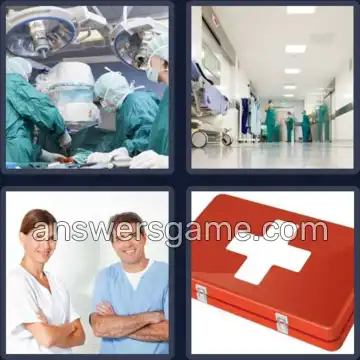 4 Fotos 1 Palabra 8 letras HOSPITAL