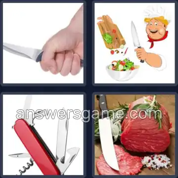 4 Fotos 1 Palabra 8 letras CUCHILLO