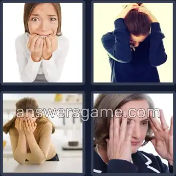 4 Fotos 1 Palabra 8 letras ANSIEDAD