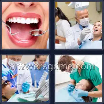 4 Fotos 1 Palabra 8 letras DENTISTA