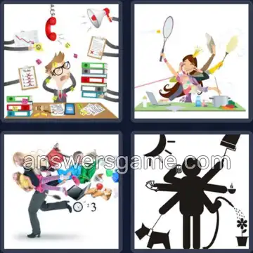 4 Fotos 1 Palabra 8 letras ATAREADO