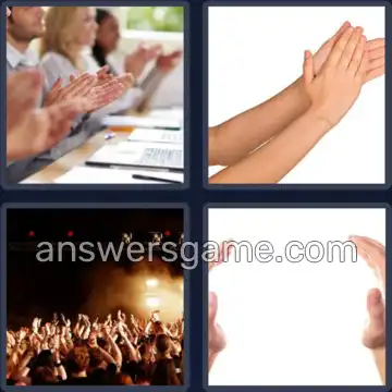 4 Fotos 1 Palabra 8 letras APLAUDIR