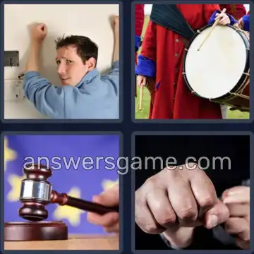 4 Fotos 1 Palabra 9 letras GOLPEANDO