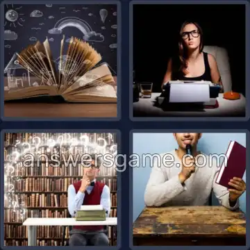 4 Fotos 1 Palabra 9 letras NOVELISTA