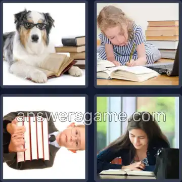 4 Fotos 1 Palabra 9 letras ESTUDIOSO