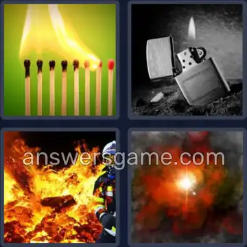 4 Images 1 Mot 3 lettres FEU