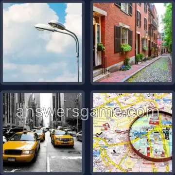 4 Images 1 Mot 3 lettres RUE