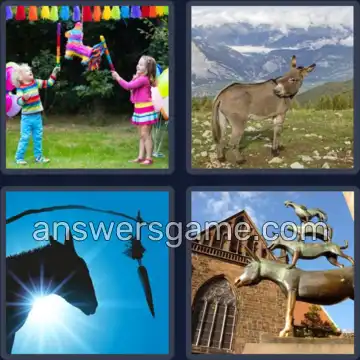 4 Images 1 Mot 3 lettres ANE