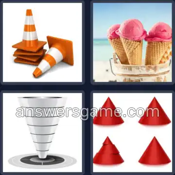 4 Images 1 Mot 4 lettres CÔNE