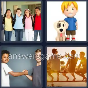 4 Images 1 Mot 4 lettres AMIS