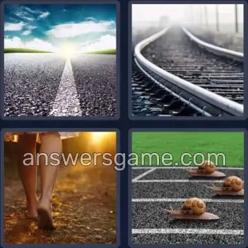 4 Images 1 Mot 4 lettres VOIE