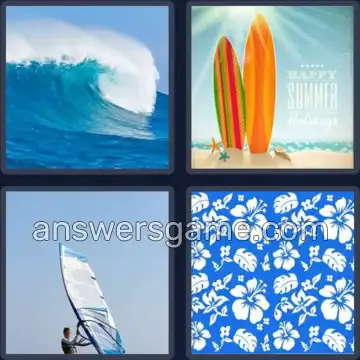 4 Images 1 Mot 4 lettres SURF