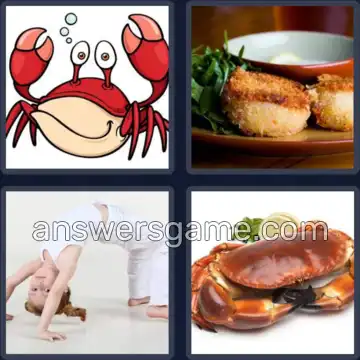 4 Images 1 Mot 5 lettres CRABE
