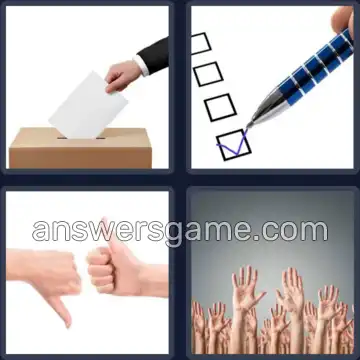 4 Images 1 Mot 5 lettres VOTER