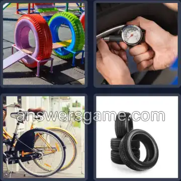 4 Images 1 Mot 5 lettres PNEUS