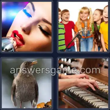 4 Images 1 Mot 5 lettres CHANT