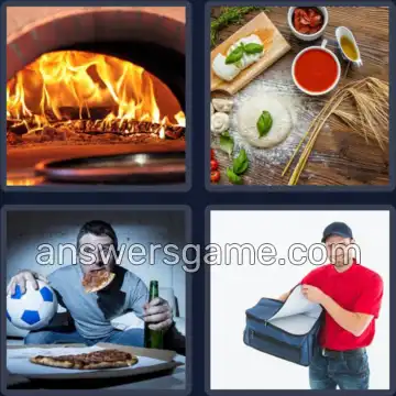 4 Images 1 Mot 5 lettres PIZZA