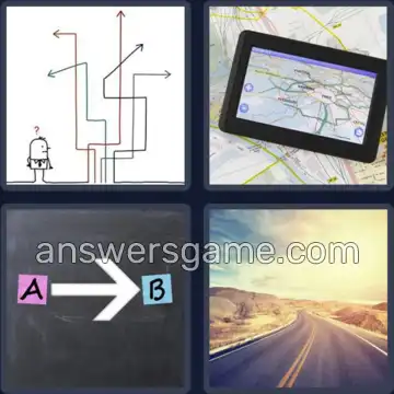 4 Images 1 Mot 5 lettres ROUTE