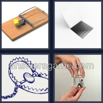 4 Images 1 Mot 5 lettres PIEGE