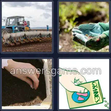4 Images 1 Mot 5 lettres SEMER