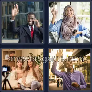 4 Images 1 Mot 5 lettres SALUT