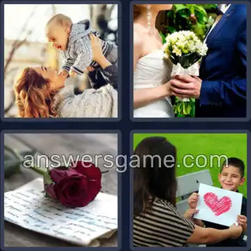 4 Images 1 Mot 5 lettres AMOUR