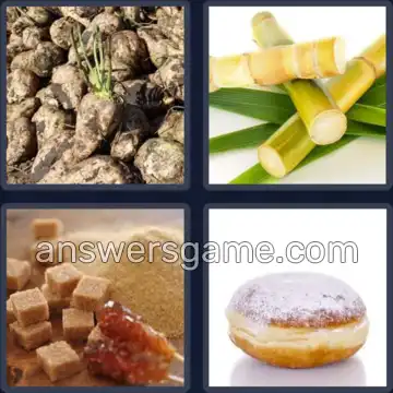 4 Images 1 Mot 5 lettres SUCRE