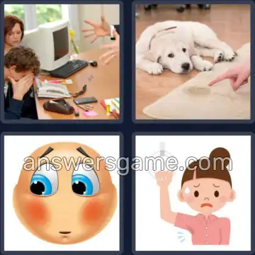 4 Images 1 Mot 5 lettres HONTE