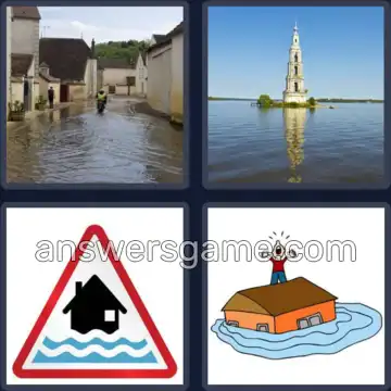 4 Images 1 Mot 6 lettres INONDE
