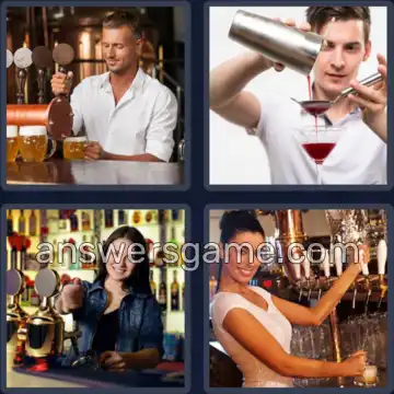 4 Images 1 Mot 6 lettres BARMAN