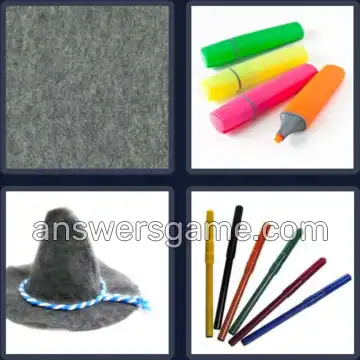 4 Images 1 Mot 6 lettres FEUTRE