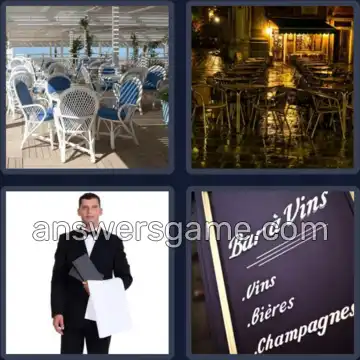 4 Images 1 Mot 6 lettres BISTRO