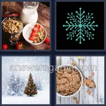 4 Images 1 Mot 6 lettres FLOCON