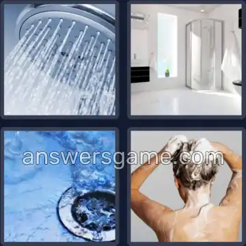 4 Images 1 Mot 6 lettres DOUCHE